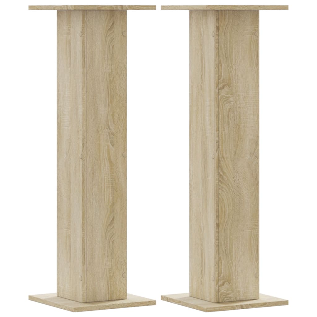 vidaXL Speaker Stands 2 pcs Sonoma Oak 30x30x95 cm Engineered Wood 2