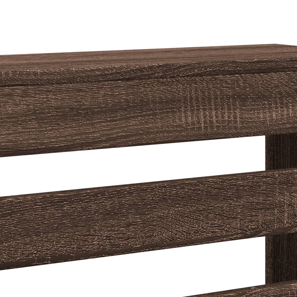 vidaXL Radiator Cover Brown Oak Engineered Wood 6