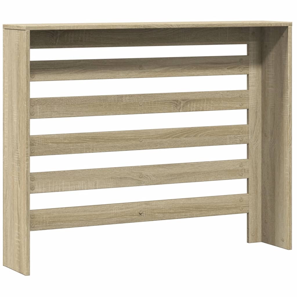 vidaXL Radiator Cover Sonoma Oak 104 x 20 x 82 cm Engineered Wood 4