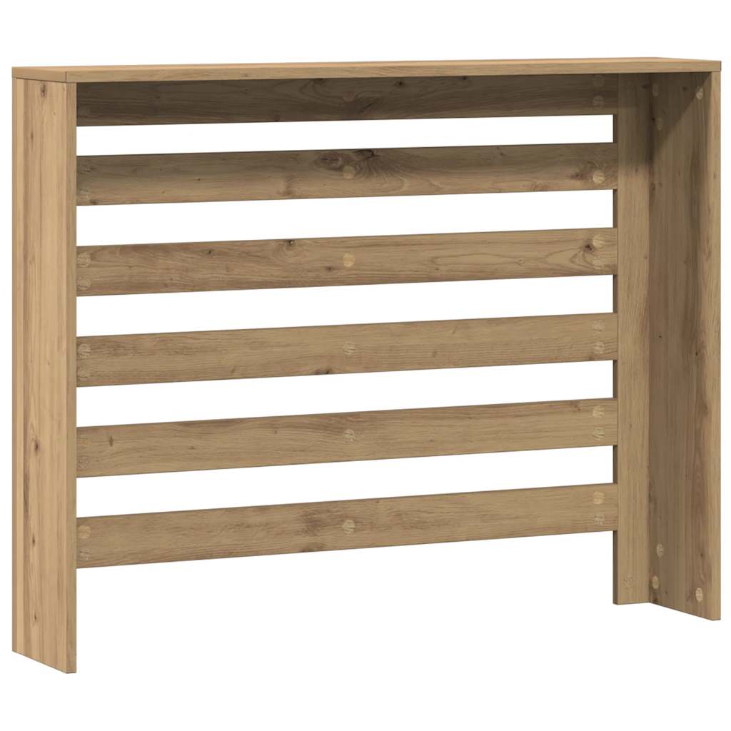 vidaXL Radiator Cover Oak 104 x 20 x 82 cm Engineered Wood 4
