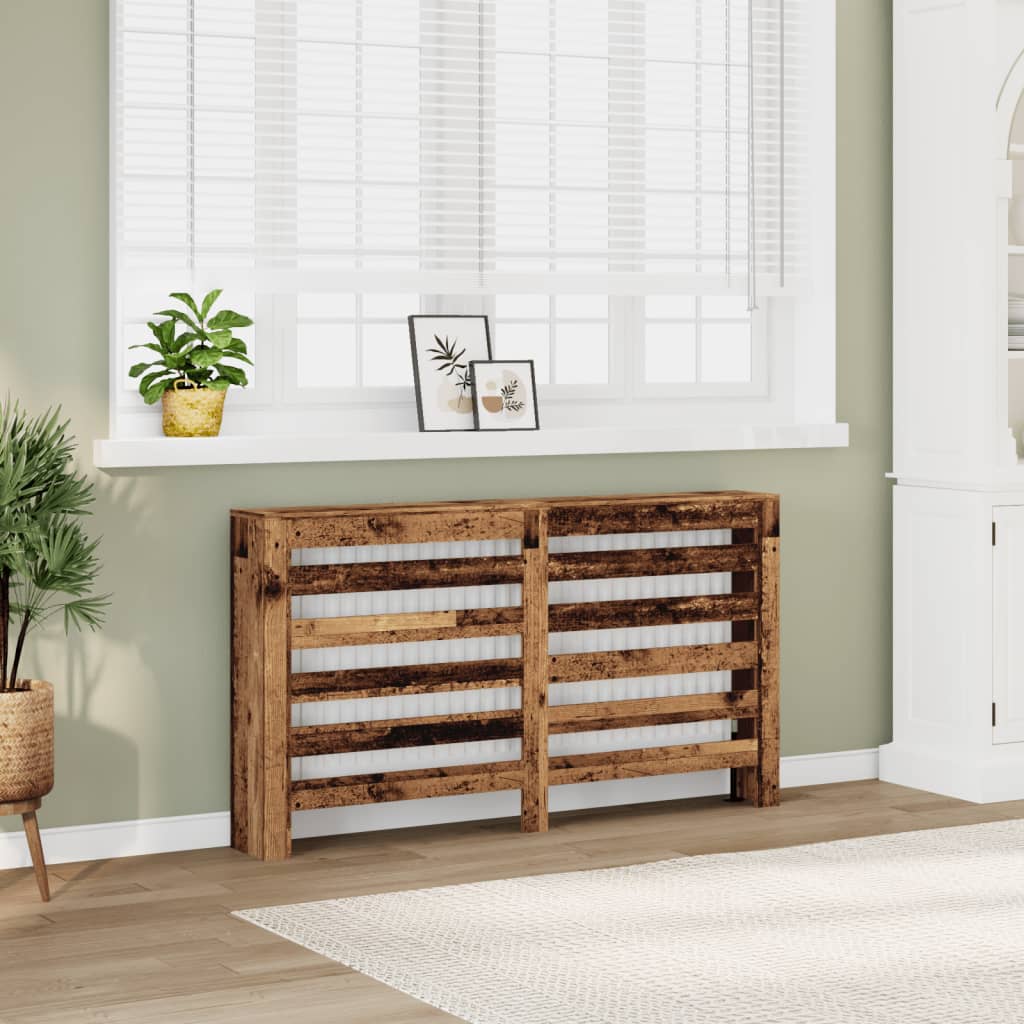 vidaXL Radiator Cover Old Wood 149 x 20 x 82 cm Engineered Wood 1