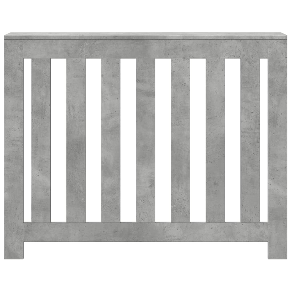 vidaXL Radiator Cover Concrete Grey 104 x 20 x 82 cm Engineered Wood 3