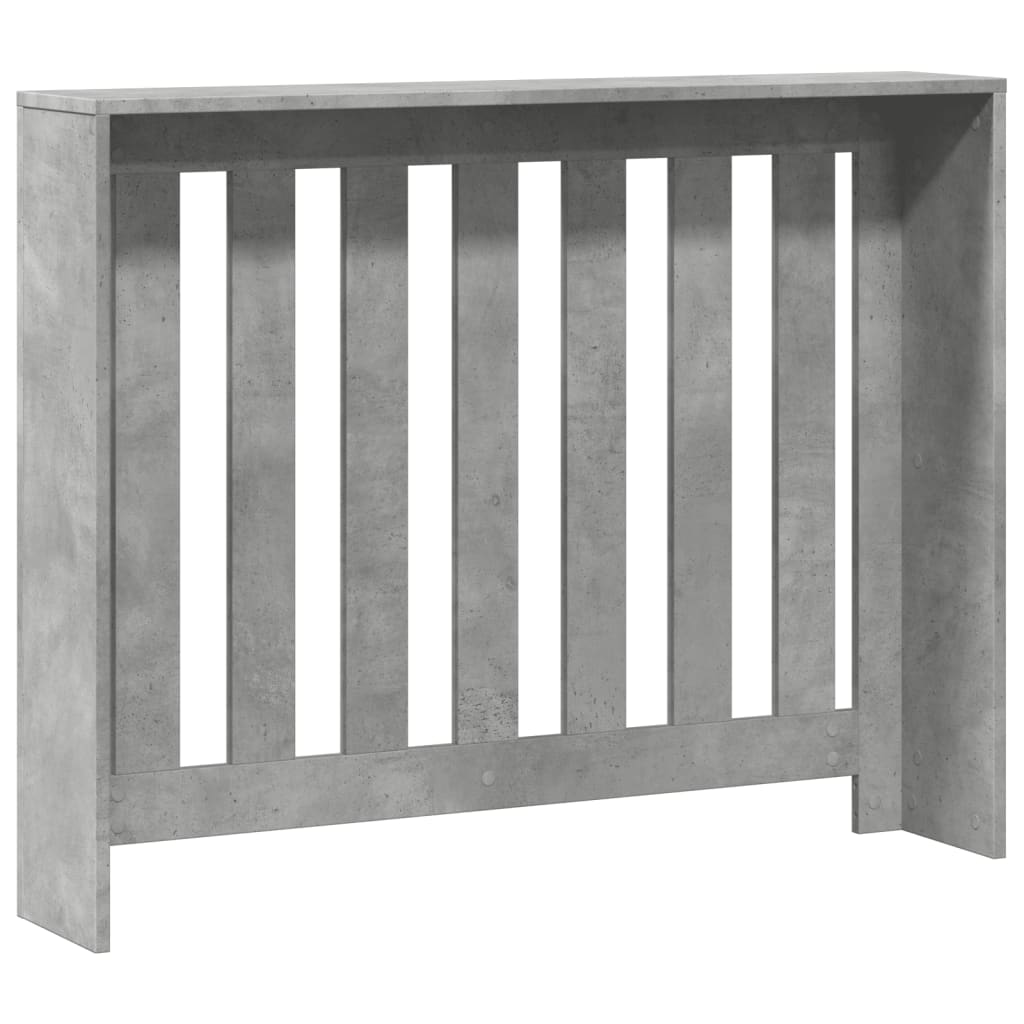 vidaXL Radiator Cover Concrete Grey 104 x 20 x 82 cm Engineered Wood 4