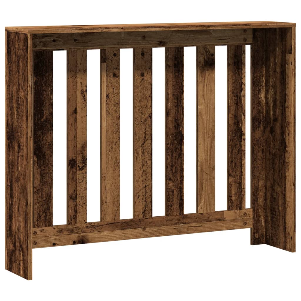 vidaXL Radiator Cover Old Wood 104 x 20 x 82 cm Engineered Wood 5