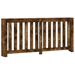 Radiator Cover 175x20x82 cm Engineered Wood Vertical Slats Smoked oak