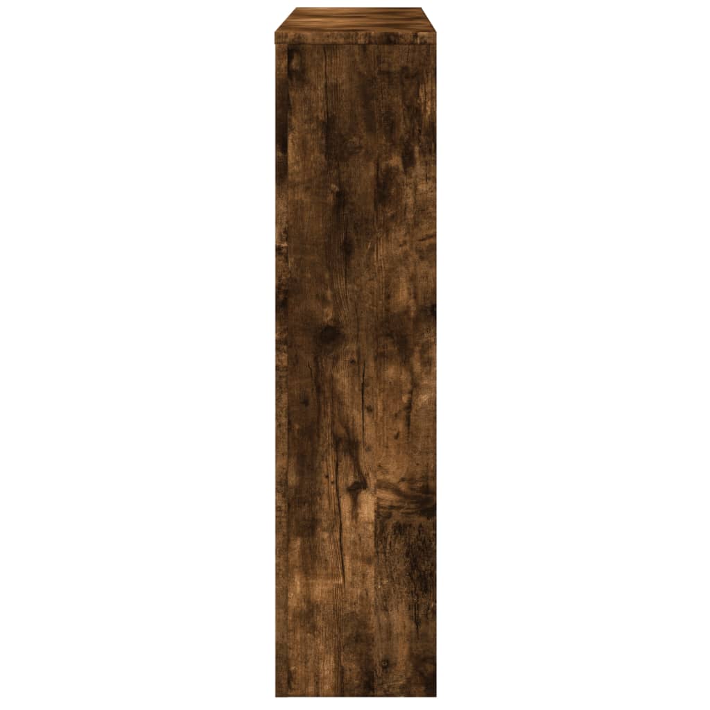 Radiator Cover 175x20x82 cm Engineered Wood Vertical Slats Smoked oak