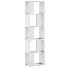 vidaXL Bookcase 5-Tier White 45x23,5x162,5 cm Engineered Wood 2