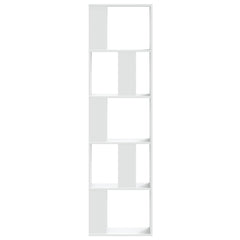 vidaXL Bookcase 5-Tier White 45x23,5x162,5 cm Engineered Wood 3