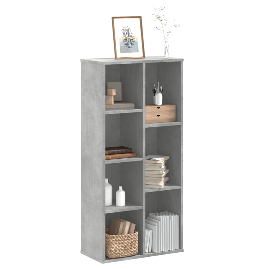 vidaXL Bookcase Concrete Grey 50x25x105 cm Engineered Wood 1