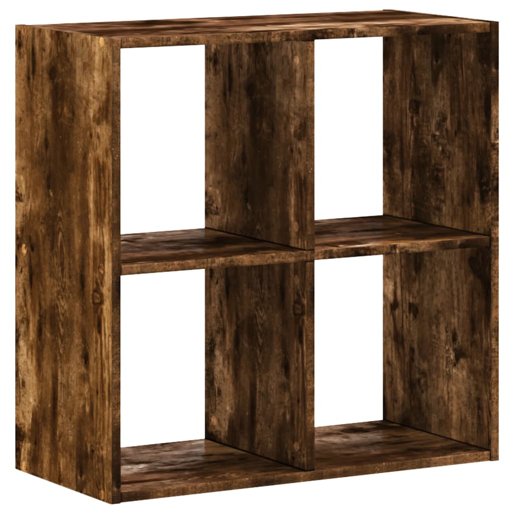 vidaXL Bookcase Smoked Oak 68,5x32x68,5 cm Engineered Wood 2