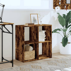 vidaXL Bookcase Smoked Oak 68,5x32x68,5 cm Engineered Wood 3