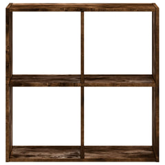 vidaXL Bookcase Smoked Oak 68,5x32x68,5 cm Engineered Wood 4
