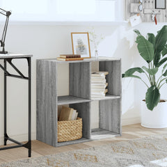 vidaXL Bookcase Grey Sonoma 68,5x32x68,5 cm Engineered Wood 3