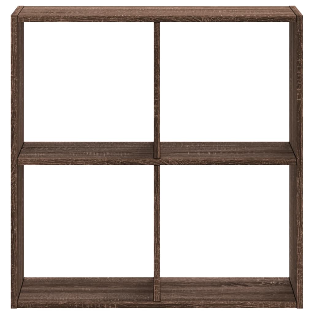 vidaXL Bookcase Brown Oak 68,5x32x68,5 cm Engineered Wood 4