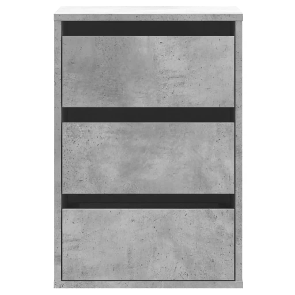 vidaXL Corner Chest of Drawers Concrete Grey 40x41x58 cm Engineered Wood 4
