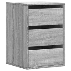 Corner Chest of Drawers 40x41x58 cm Engineered Wood Height 58 cm Width 40 cm Grey sonoma