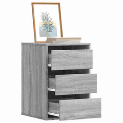 Corner Chest of Drawers 40x41x58 cm Engineered Wood Height 58 cm Width 40 cm Grey sonoma