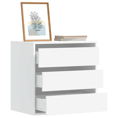 Corner Chest of Drawers 60x41x58 cm Engineered Wood White