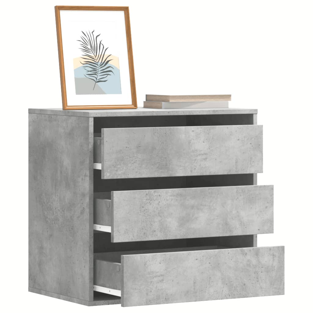 Corner Chest of Drawers 60x41x58 cm Engineered Wood Concrete grey