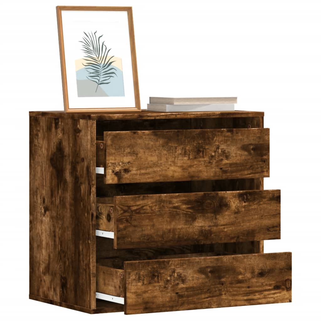 Corner Chest of Drawers 60x41x58 cm Engineered Wood Smoked oak