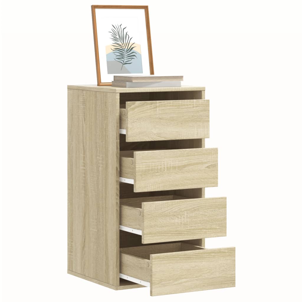 Corner Chest of Drawers Engineered Wood Height 76 cm Sonoma oak 40 cm