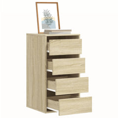 Corner Chest of Drawers Engineered Wood Height 76 cm Sonoma oak 40 cm