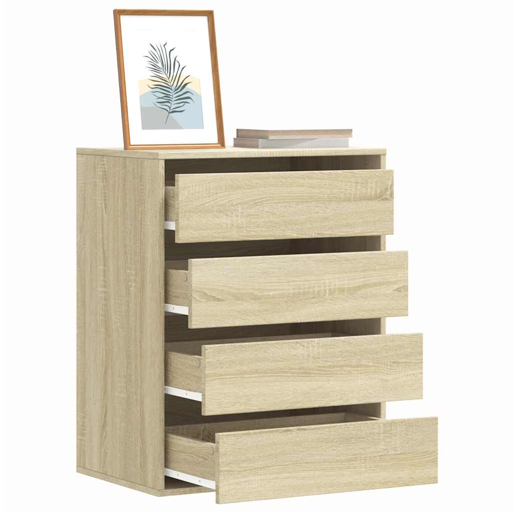 Corner Chest of Drawers Engineered Wood Height 76 cm Sonoma oak 60 cm
