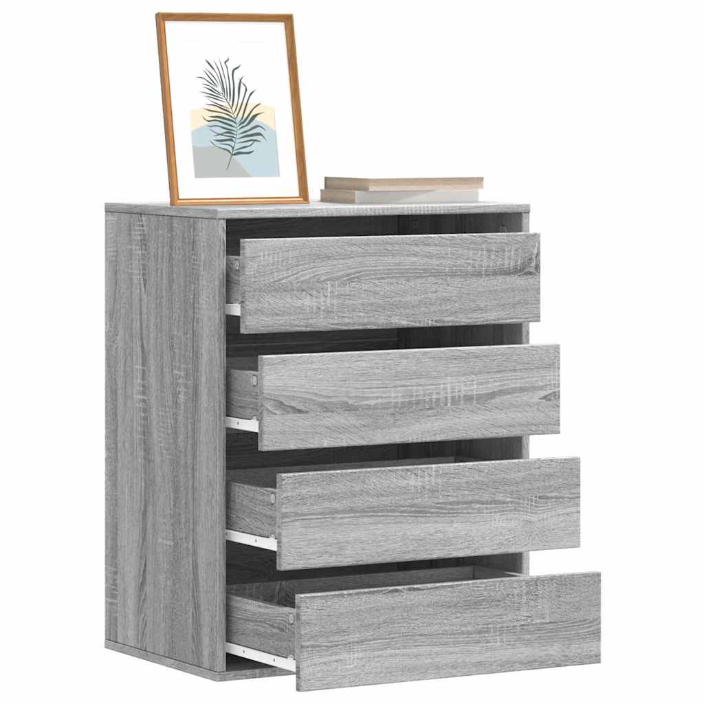 Corner Chest of Drawers Engineered Wood Height 76 cm Grey sonoma 60 cm