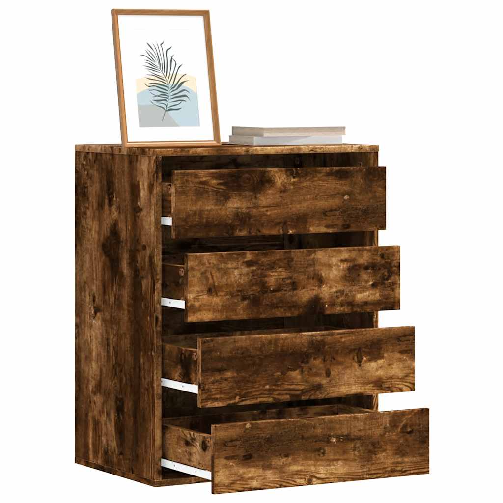 Corner Chest of Drawers Engineered Wood Height 76 cm Old wood 60 cm