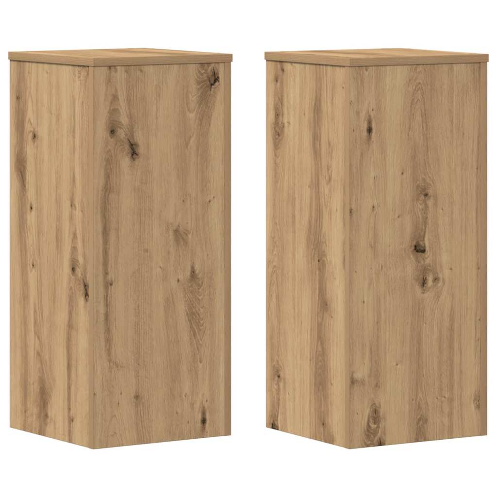 Plant Stands 2 pcs Artisan Oak Engineered Wood, image 2