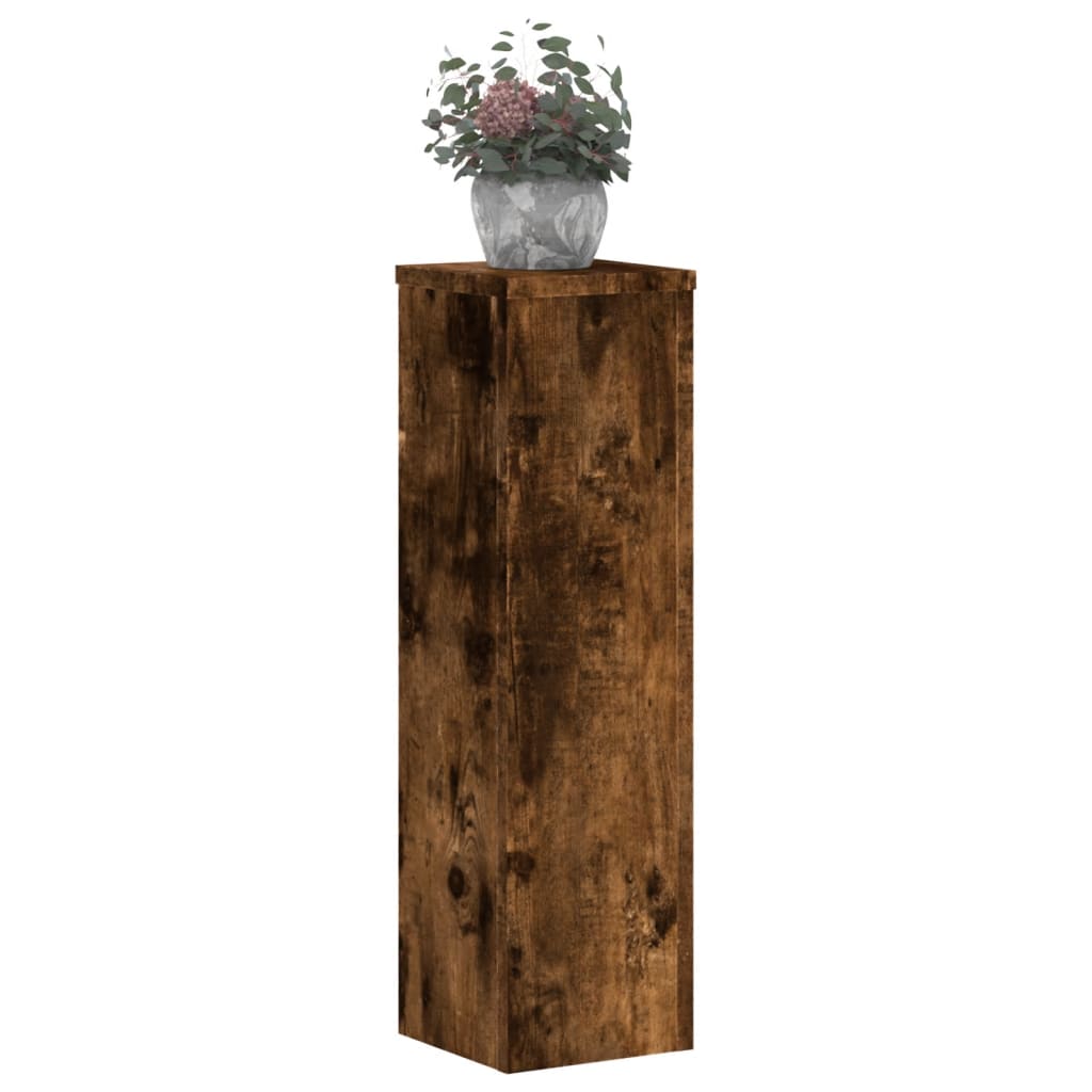 Plant Stand 2pcs 17x17x60 cm Engineered Wood Width 17 cm Smoked oak