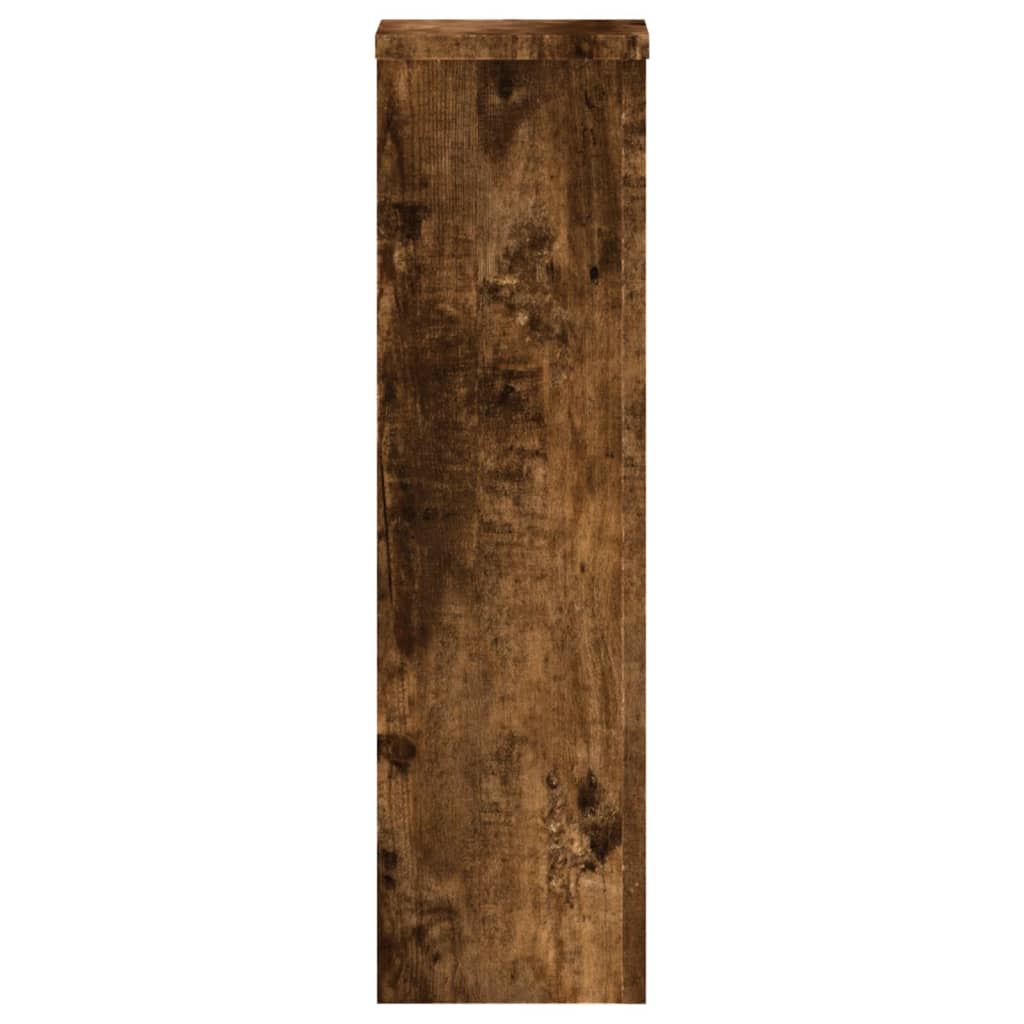 vidaXL Plant Stand 2 pcs Smoked Oak 17 x 17 x 60 cm Engineered Wood 4