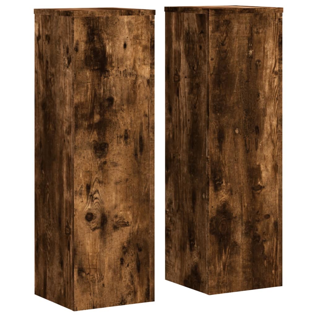 vidaXL Plant Stand 2 pcs Smoked Oak Engineered Wood 2