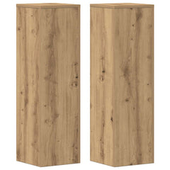 vidaXL Plant Stand 2 pcs Oak 25 x 25 x 80 cm Engineered Wood 2