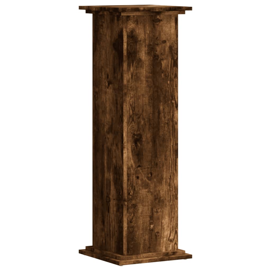 vidaXL Plant Stand Smoked Oak 33 x 33 x 100 cm Engineered wood 4
