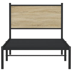 vidaXL Metal Bed Frame without Mattress Sonoma Oak 80x200 cm 5