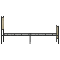 vidaXL Metal Bed Frame without Mattress Sonoma Oak 75x190 cm Small Single 6