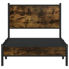 vidaXL Metal Bed Frame without Mattress Smoked Oak 90x190 cm Single 5