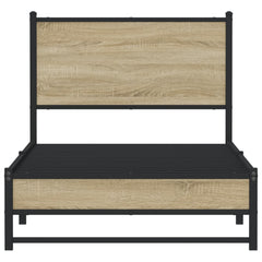 vidaXL Metal Bed Frame without Mattress Sonoma Oak 80x200 cm 5