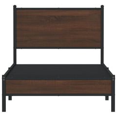 vidaXL Metal Bed Frame without Mattress Brown Oak 80x200 cm 5