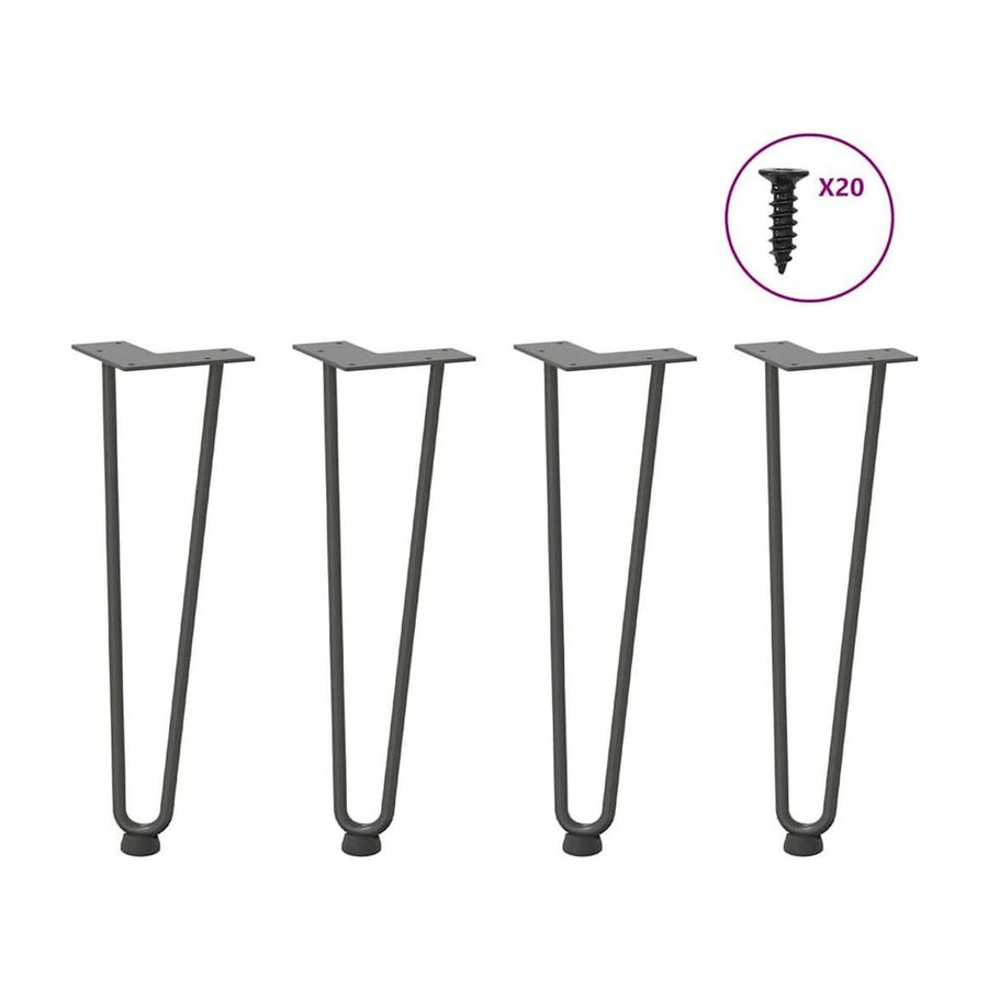 Hairpin Legs for Coffee Table 4 pcs Anthracite 42cm Solid Steel