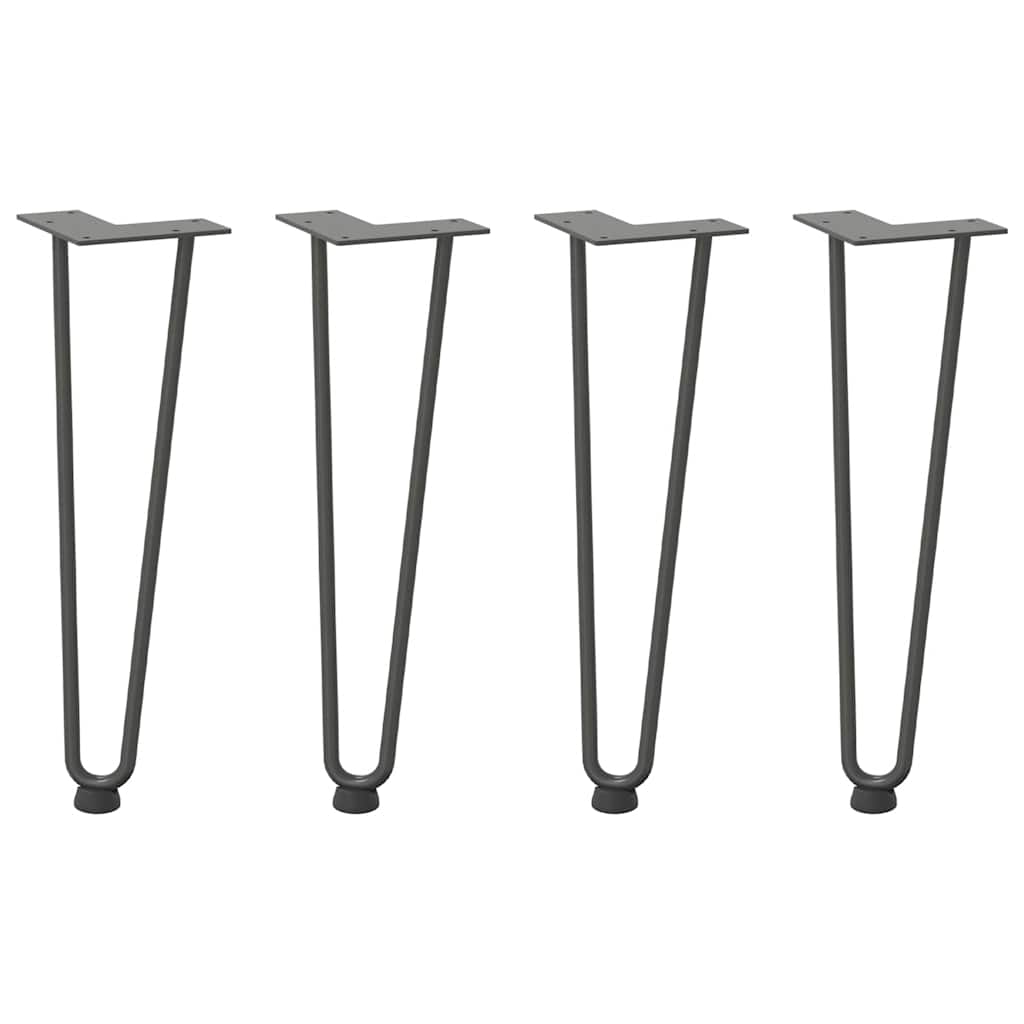 vidaXL Hairpin Legs for Coffee Table 4 pcs Anthracite 42 cm Solid Steel 2