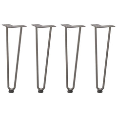 vidaXL Hairpin Legs for Coffee Table 4 pcs Natural Steel 42 cm Solid Steel 2