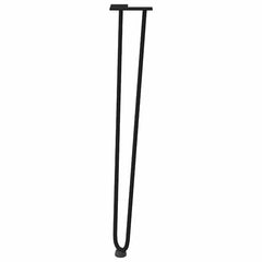 vidaXL hairpin legs for console tables for Console Table 4 pcs Black 72 cm Solid Steel 5