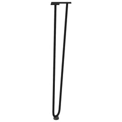 vidaXL hairpin legs for console tables for Console Table 4 pcs Black 72 cm Solid Steel 6