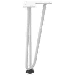 vidaXL Hairpin Legs for Coffee Table 4 pcs White 30 cm Solid Steel 6