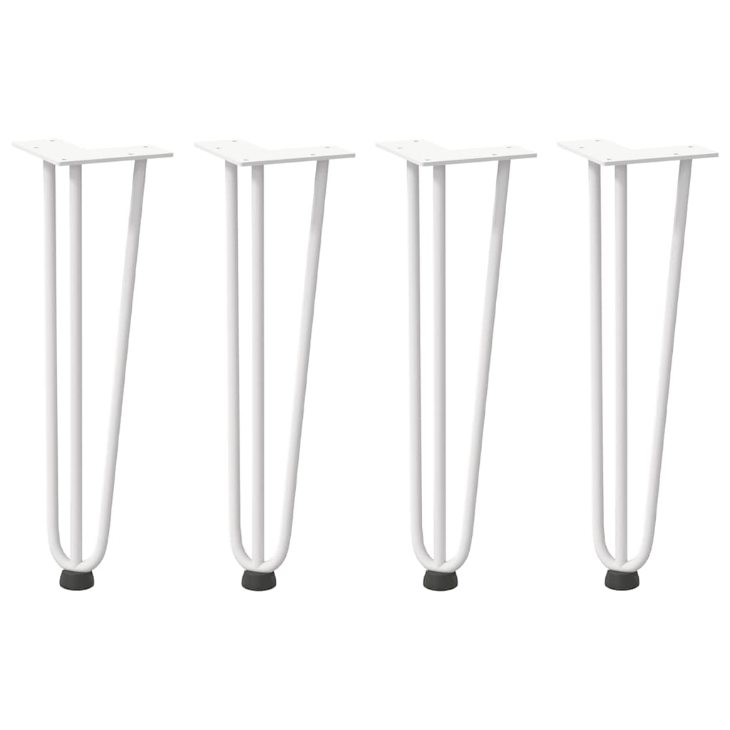 vidaXL Hairpin Legs for Coffee Table 4 pcs White 42 cm Solid Steel 2