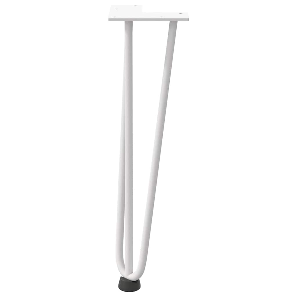 vidaXL Hairpin Legs for Coffee Table 4 pcs White 42 cm Solid Steel 5