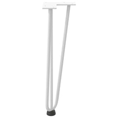 vidaXL Hairpin Legs for Coffee Table 4 pcs White 42 cm Solid Steel 6