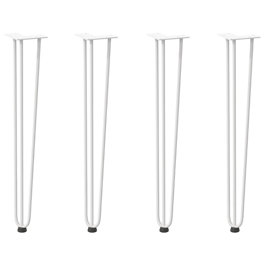 vidaXL hairpin legs for console tables for Console Table 4 pcs White 72 cm Solid Steel 2